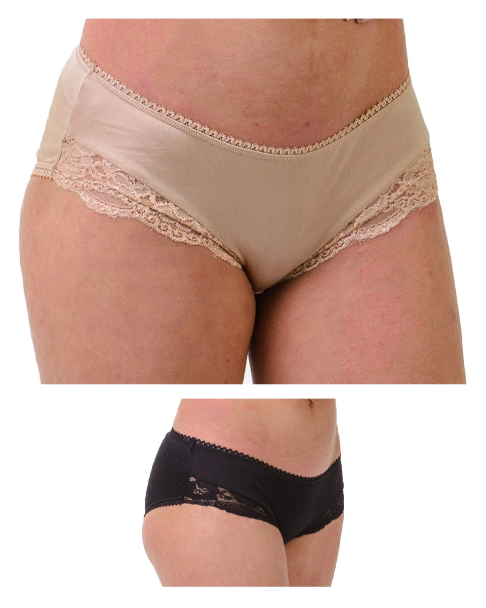 Silk Demi Brief with Lace