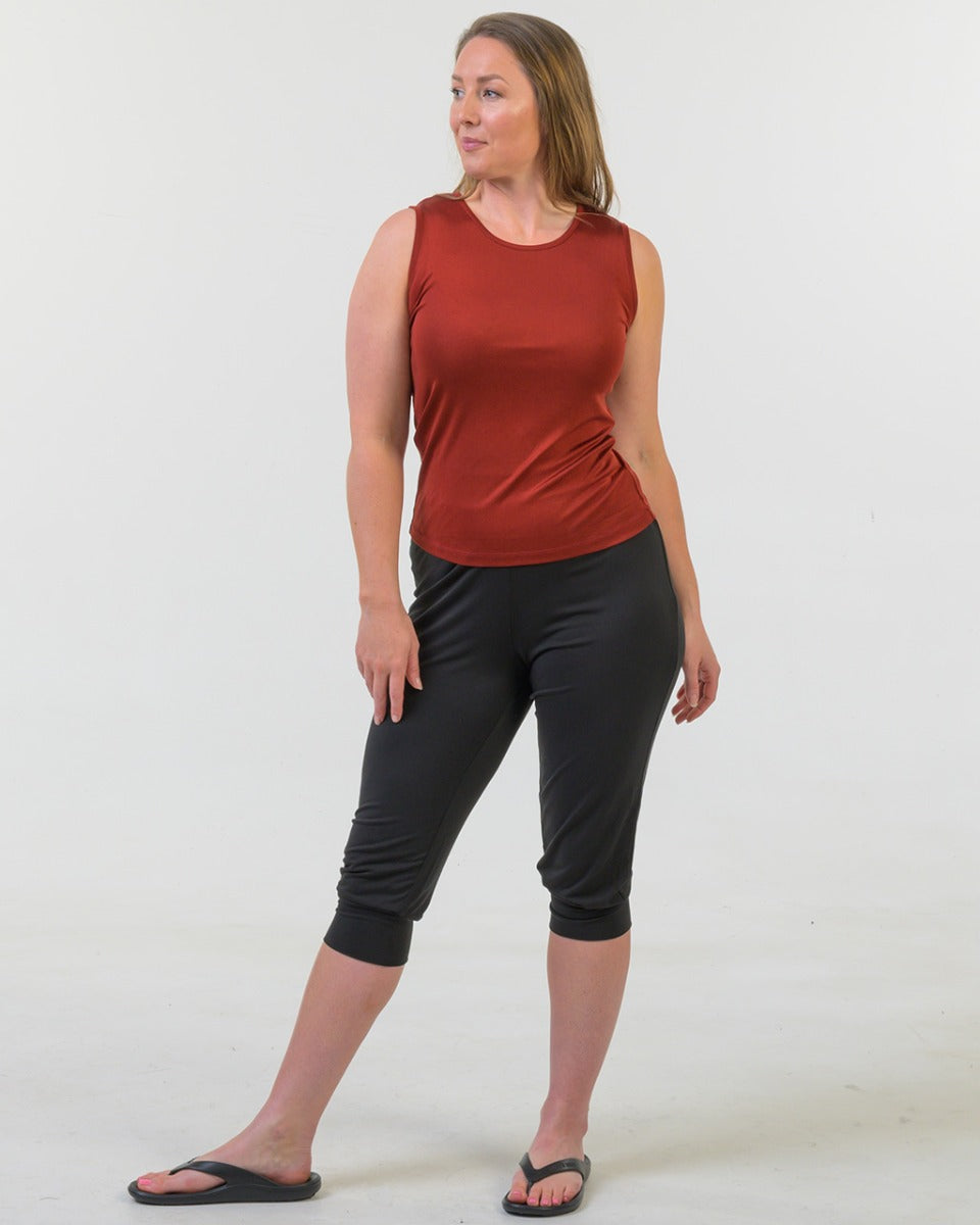 Bamboo Cropped Cuffed Leisure Pants