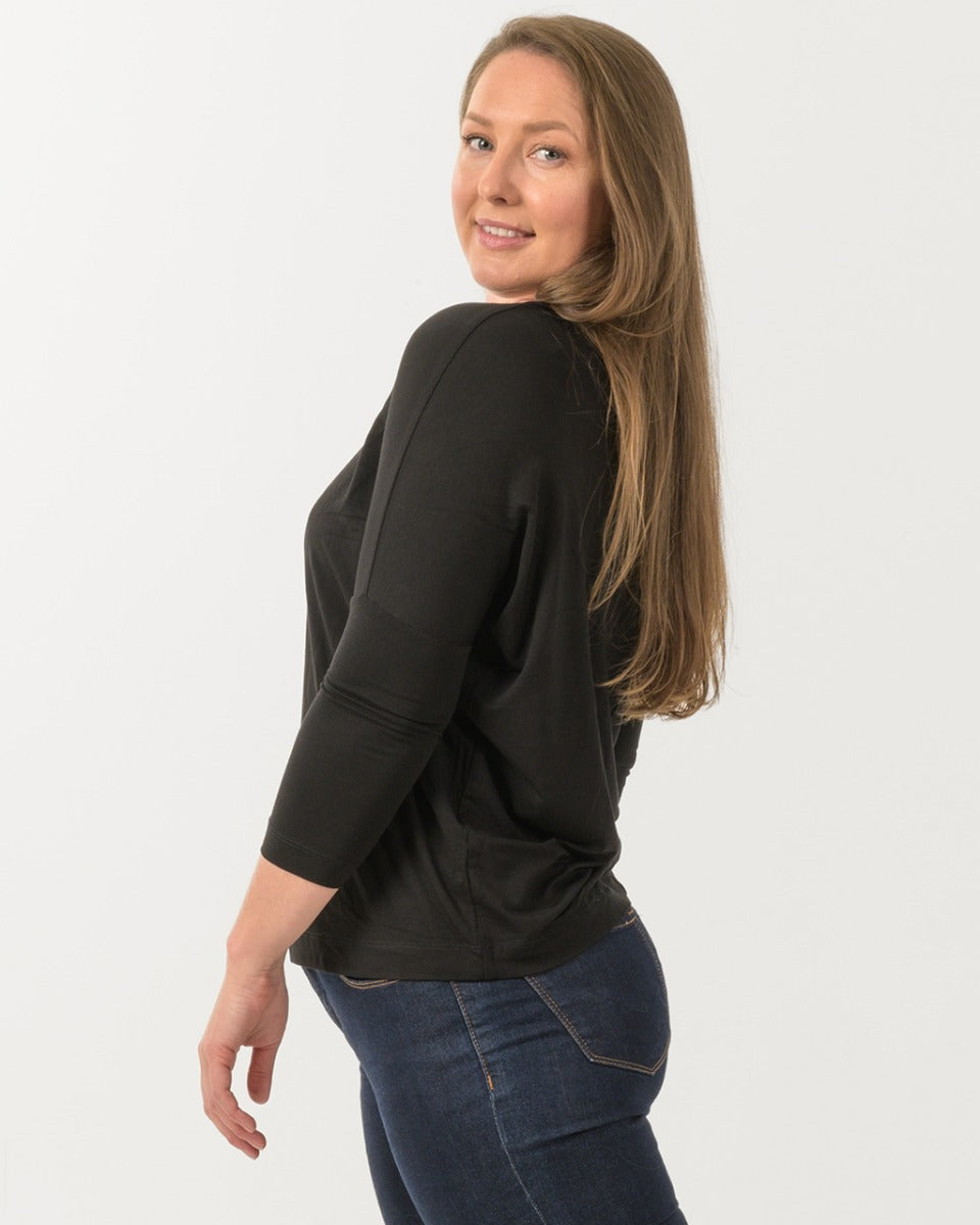 Bamboo Relaxed 3/4 Sleeve Top