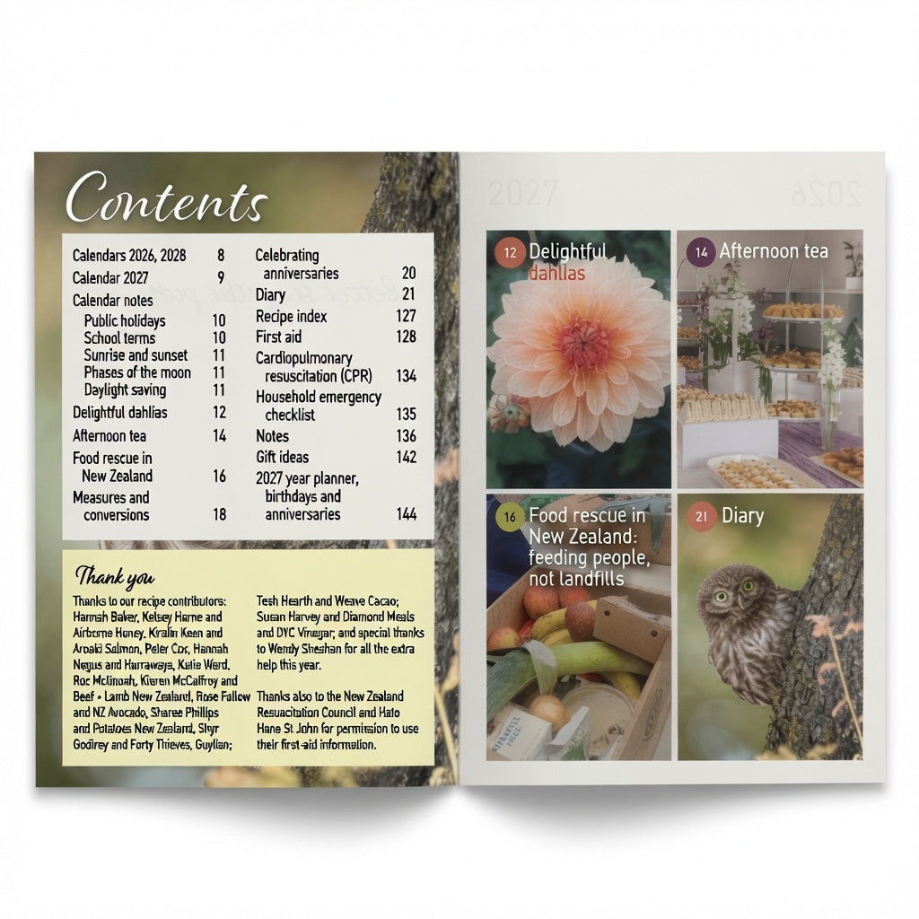 New Zealand Home Diary 2027
