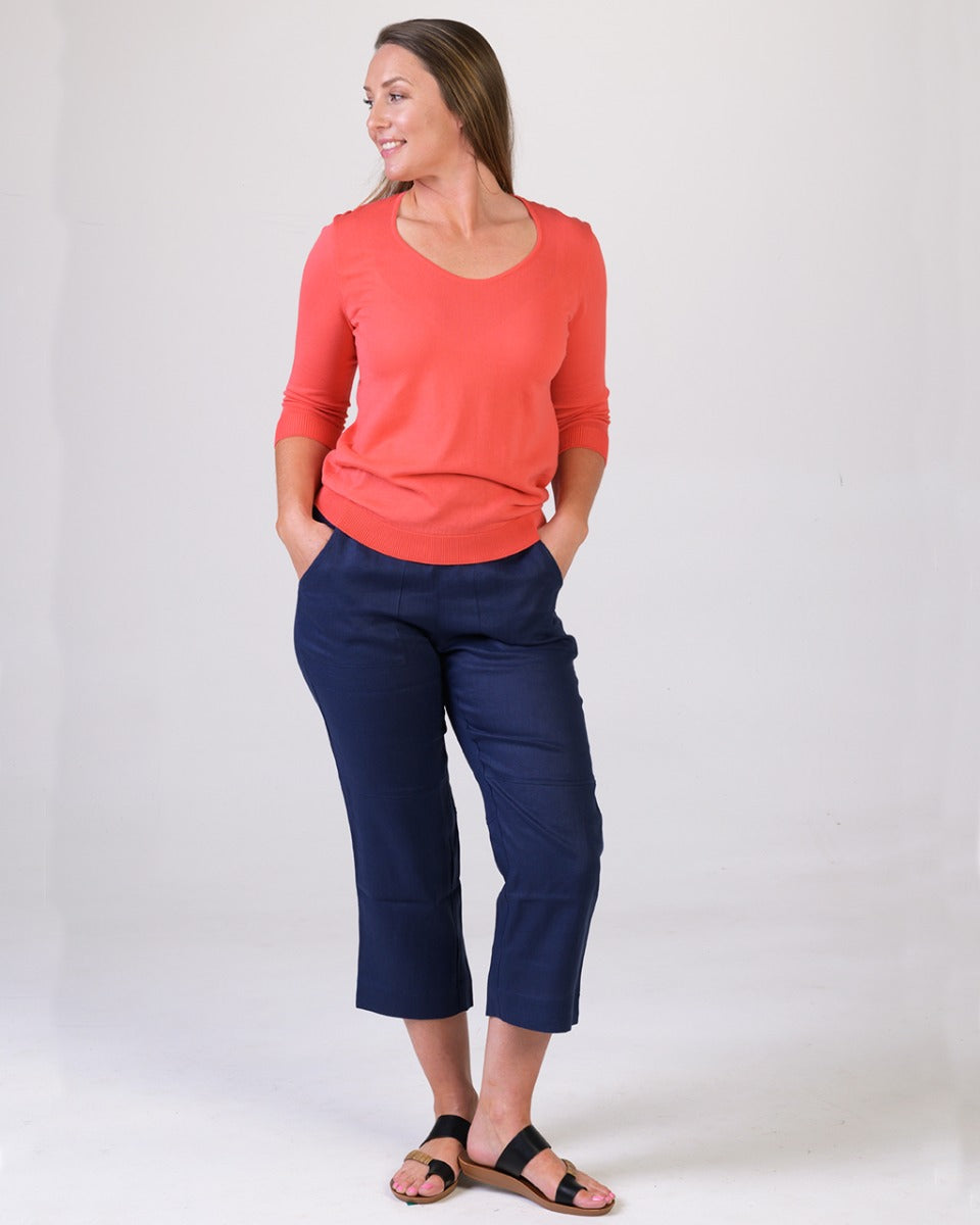 Organic Egyptian Cotton 3/4 Sleeve Top