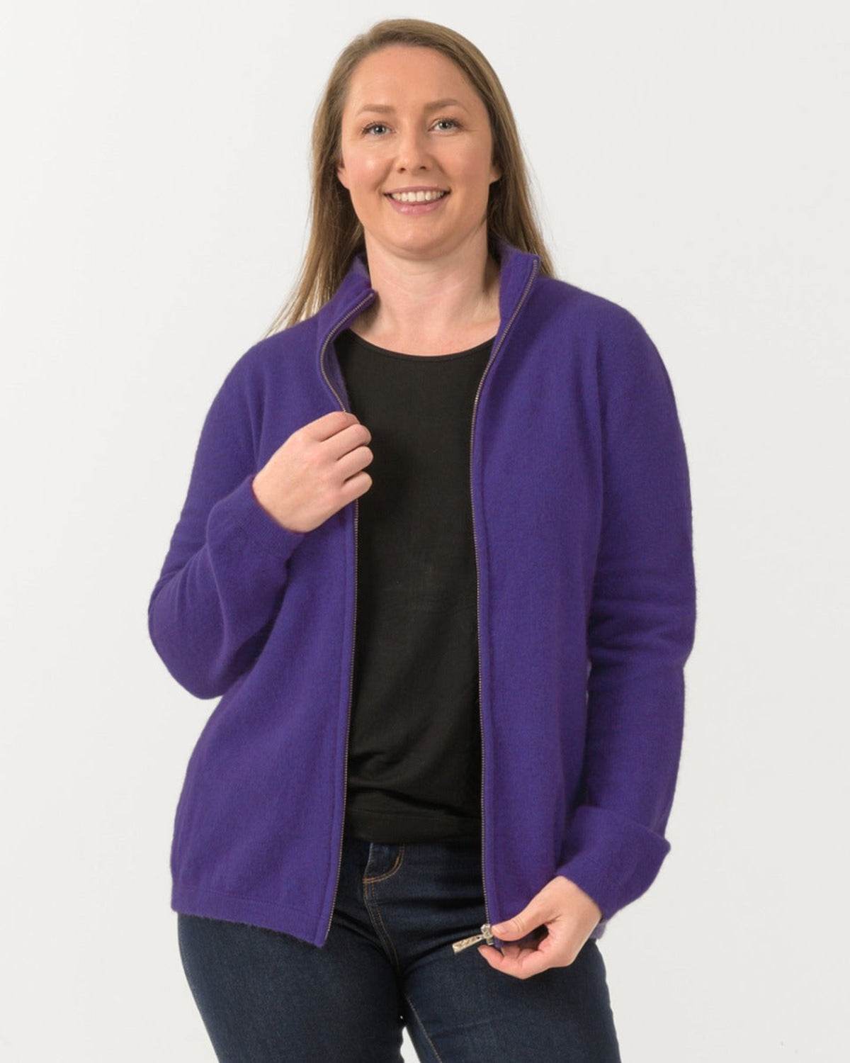 Possum merino zipped jacket