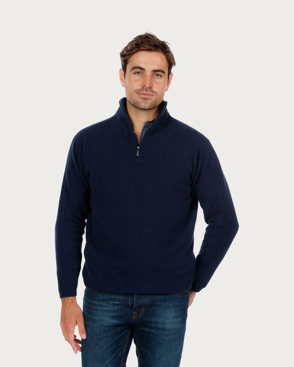 Possum Merino Half Zip Sweater