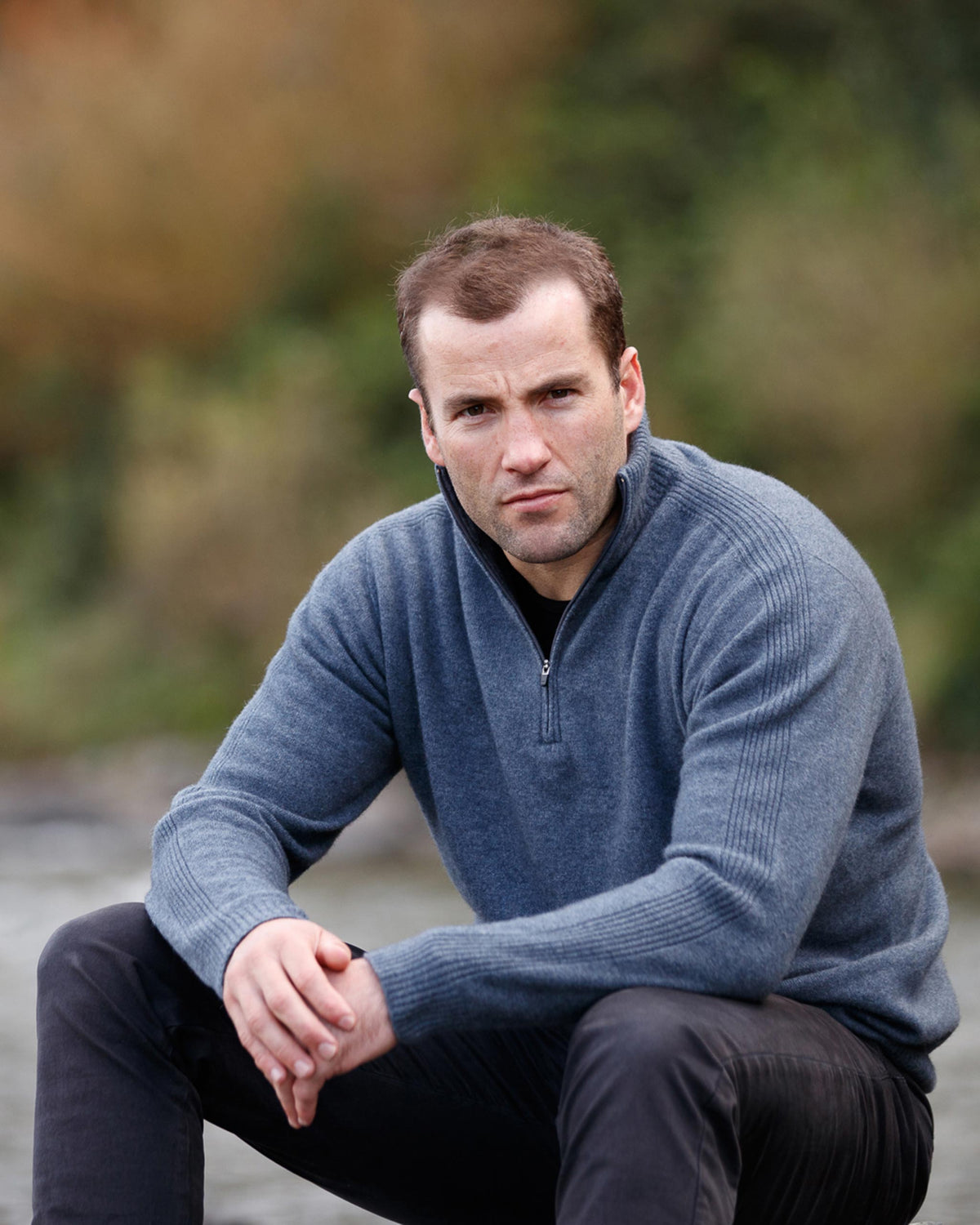 Possum Merino Half Zip Sweater