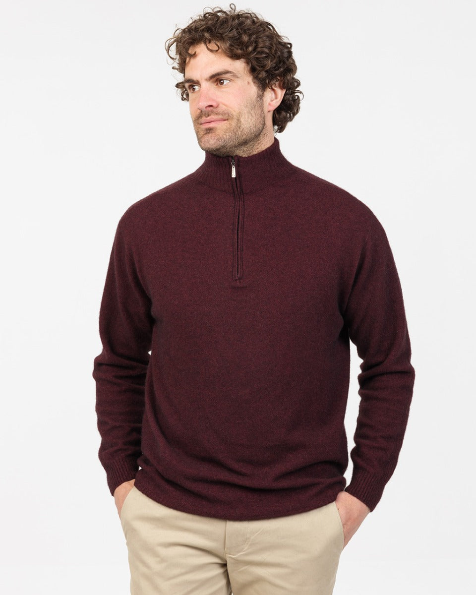 Possum Merino Half Zip Sweater