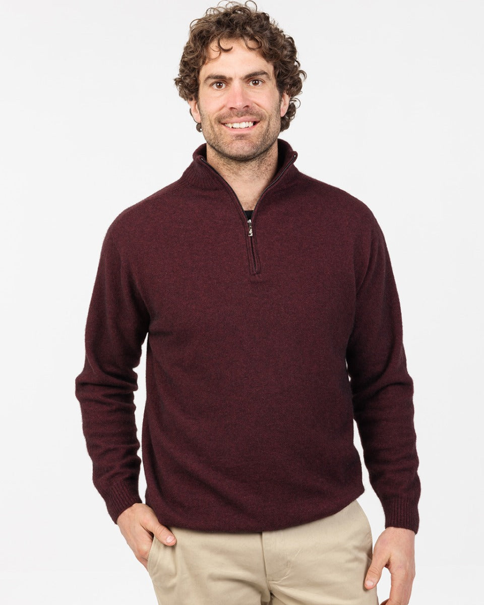 Possum Merino Half Zip Sweater