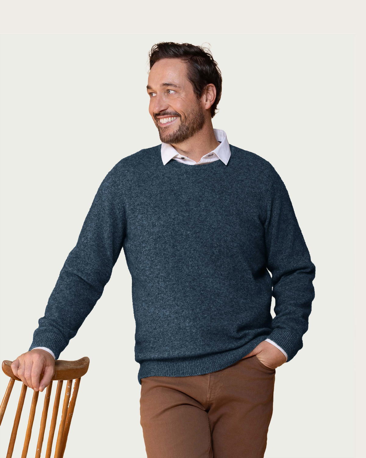 Possum Merino Cambridge Crew Sweater