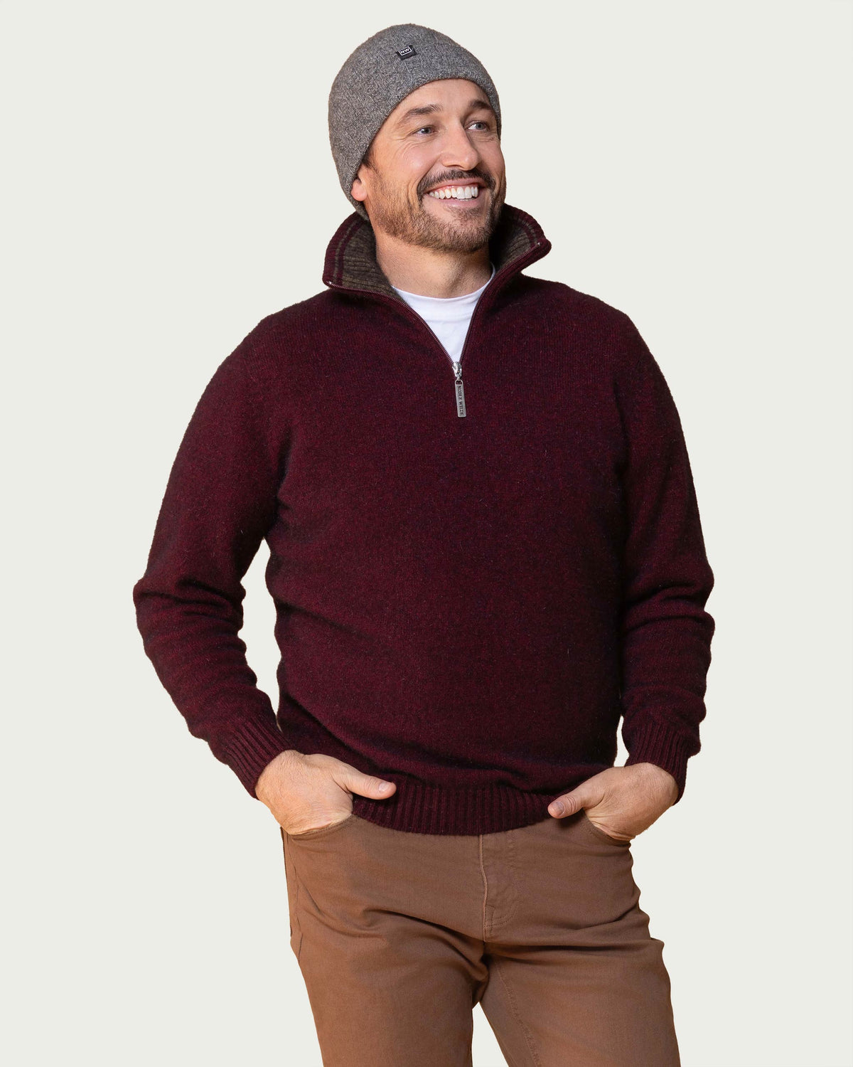 Possum Merino Kepler Zip Neck Sweater