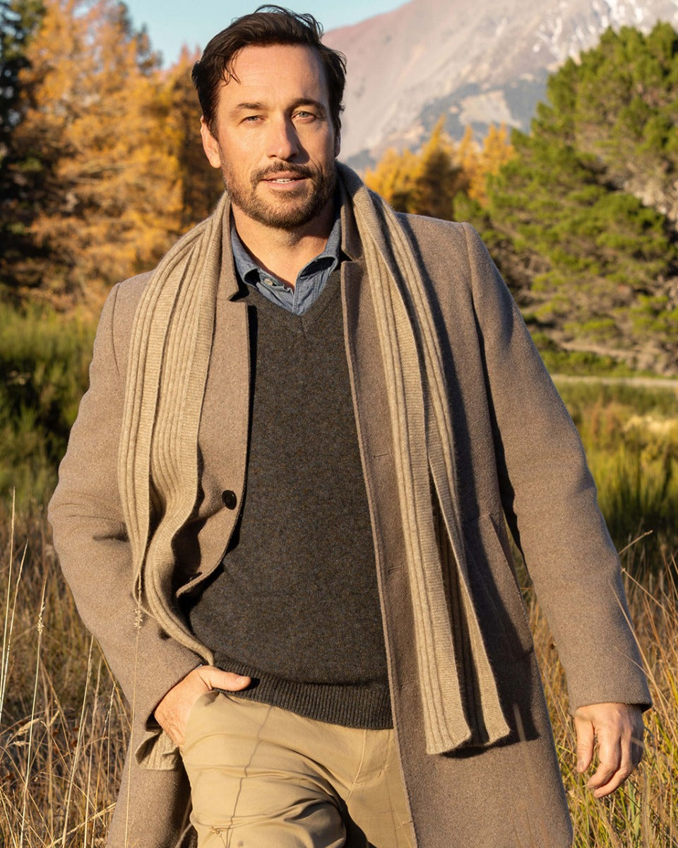 Possum Merino Oxford V-Neck Sweater