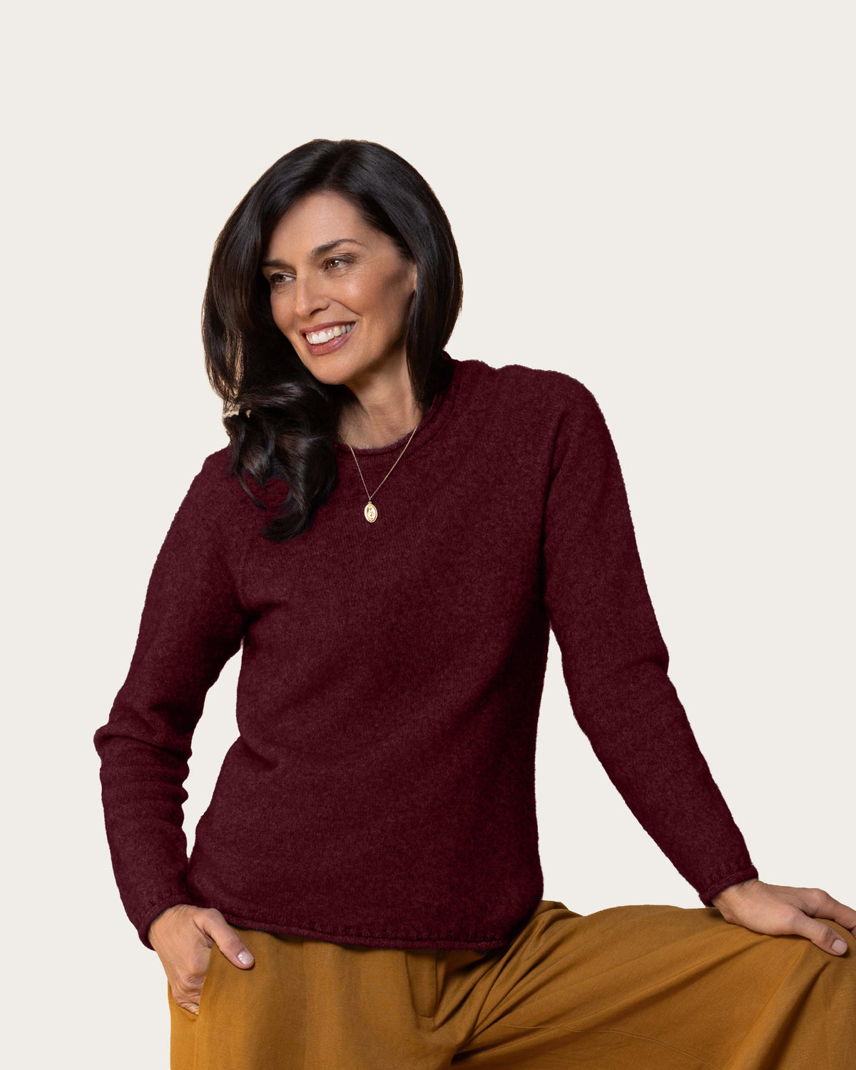 Possum Merino Raglan Crew Sweater