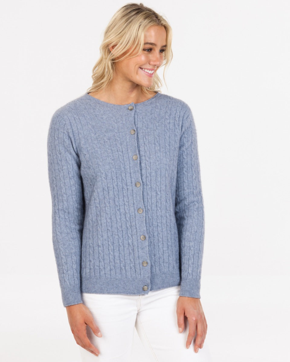 Possum Merino Cable Cardigan