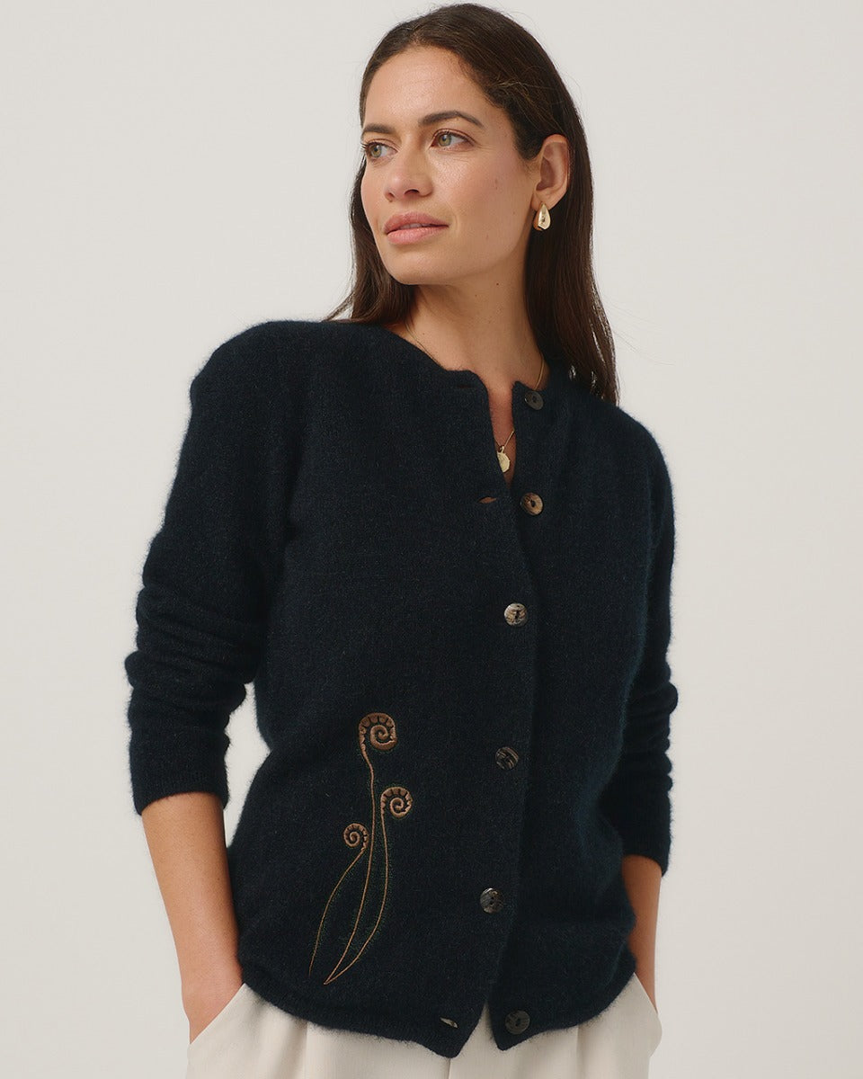 Possum Merino Frond Cardigan