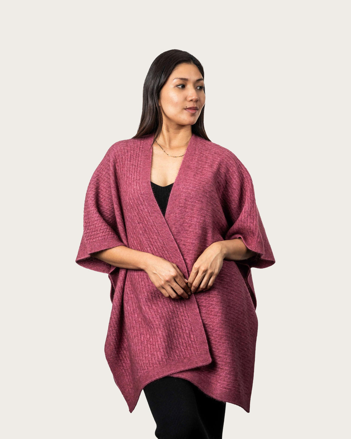 Possum Merino Zig Zag Textured Kimono