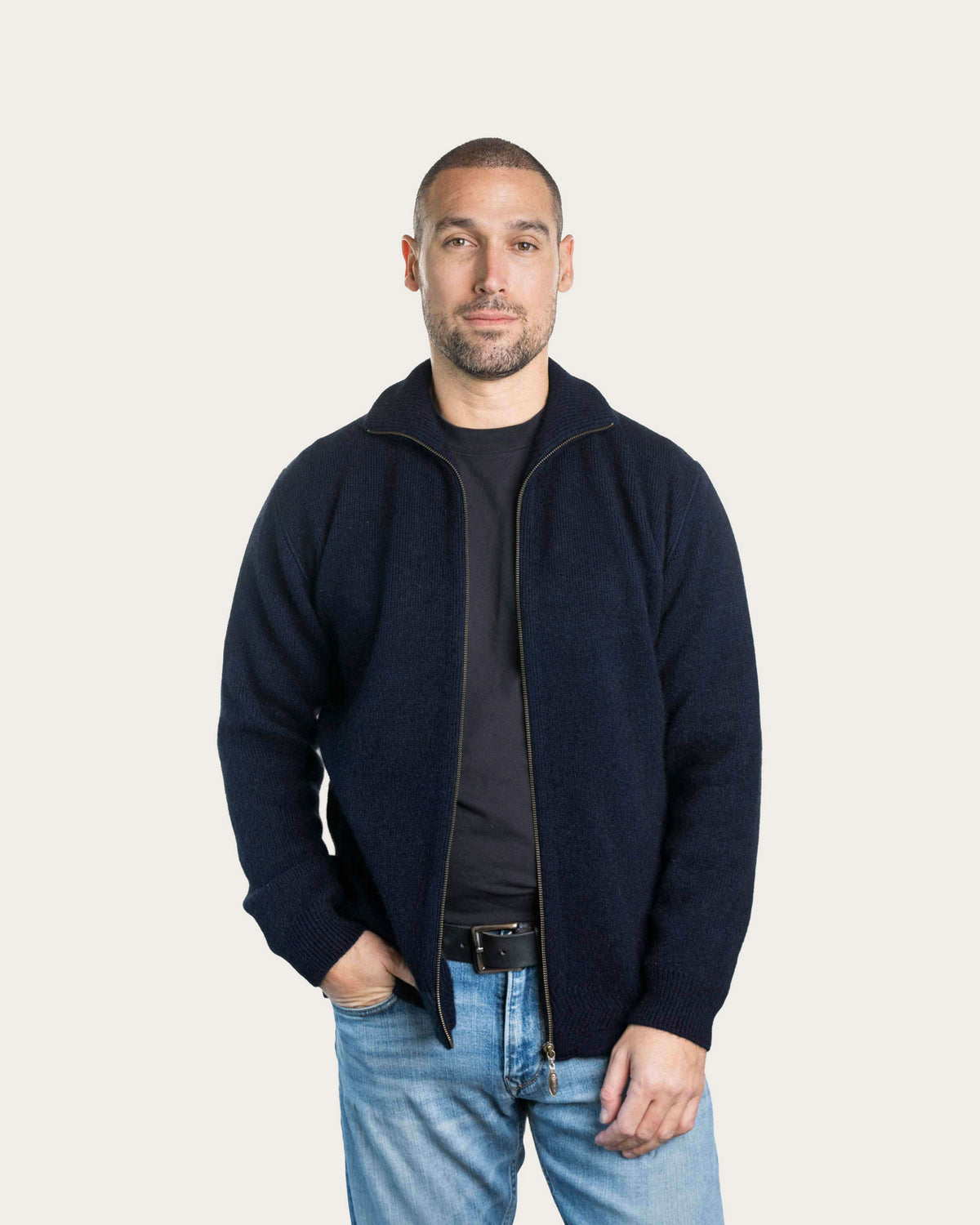 Possum Merino Double Layer Zip Through Jacket