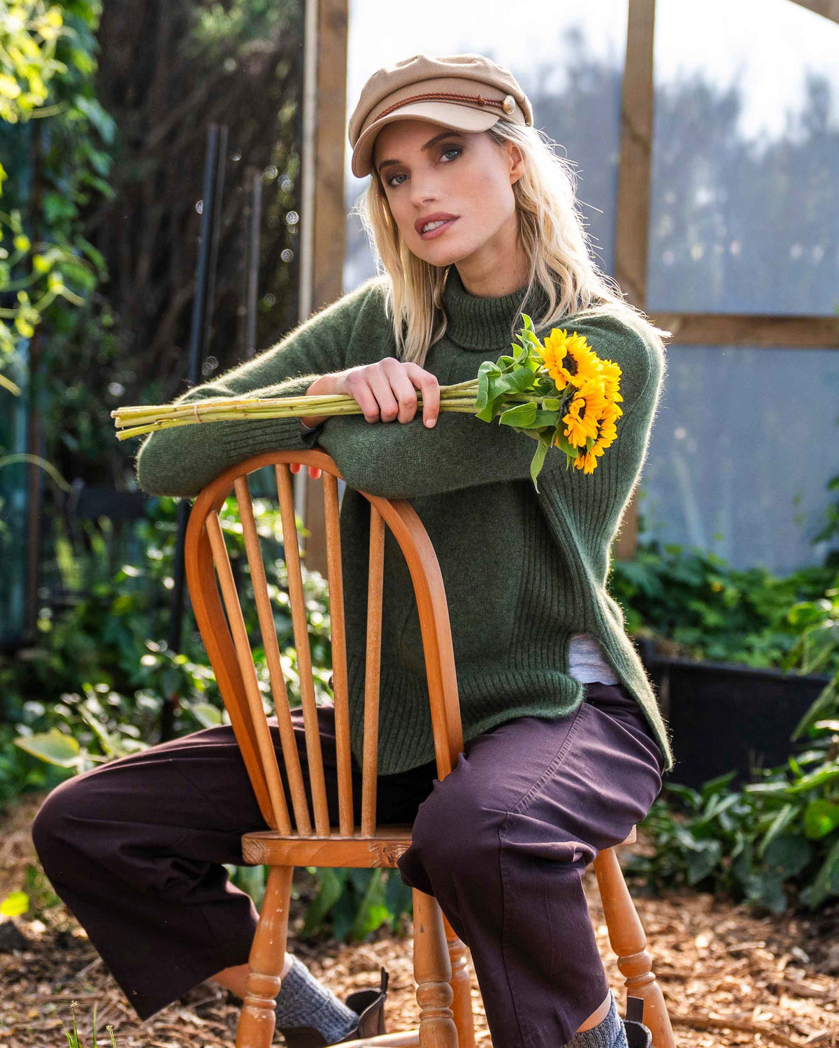 Possum Merino Roll Neck Rib Sweater