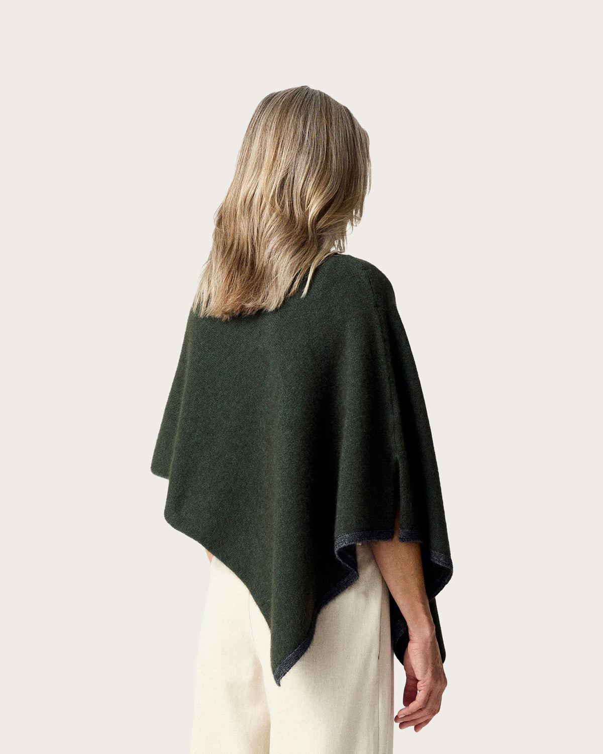 Possum Merino Two Tone Poncho
