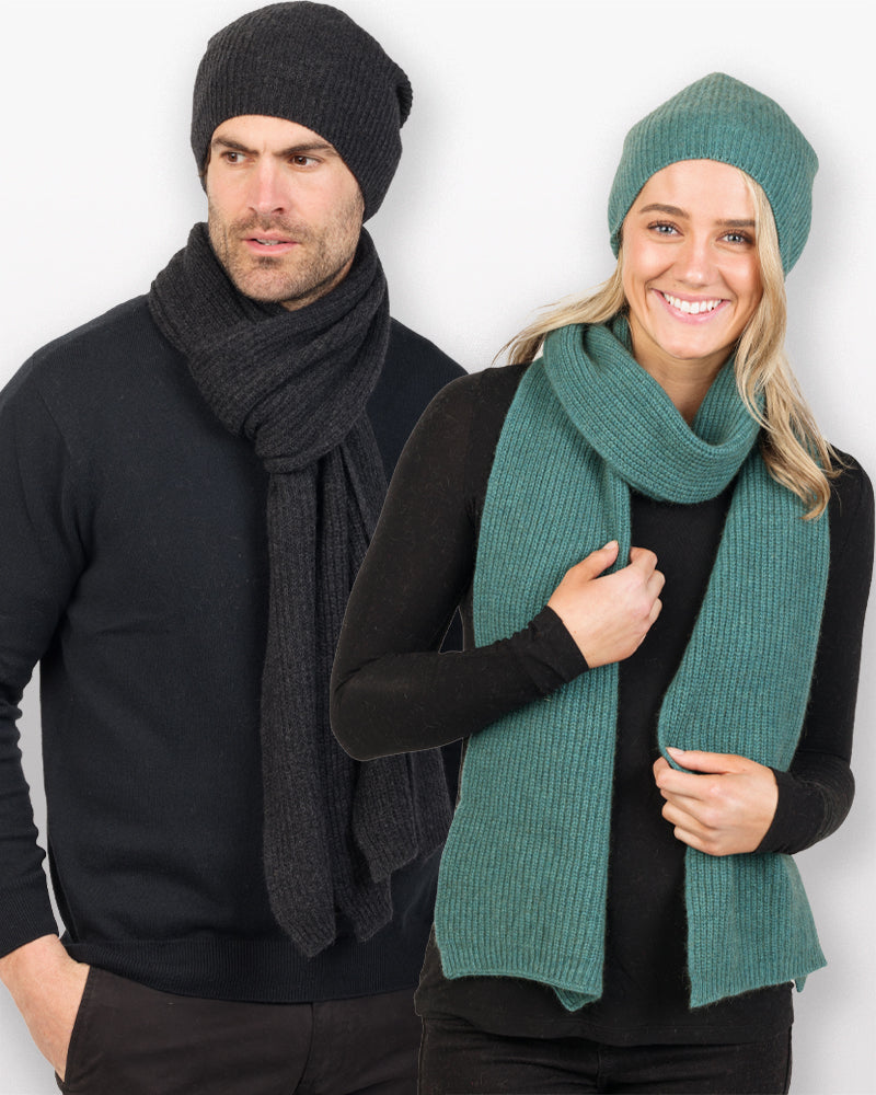Possum Merino Ribbed Slouch Beanie