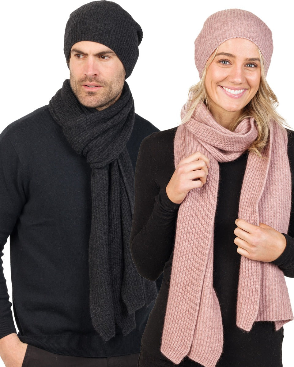 Possum Merino Ribbed Slouch Beanie