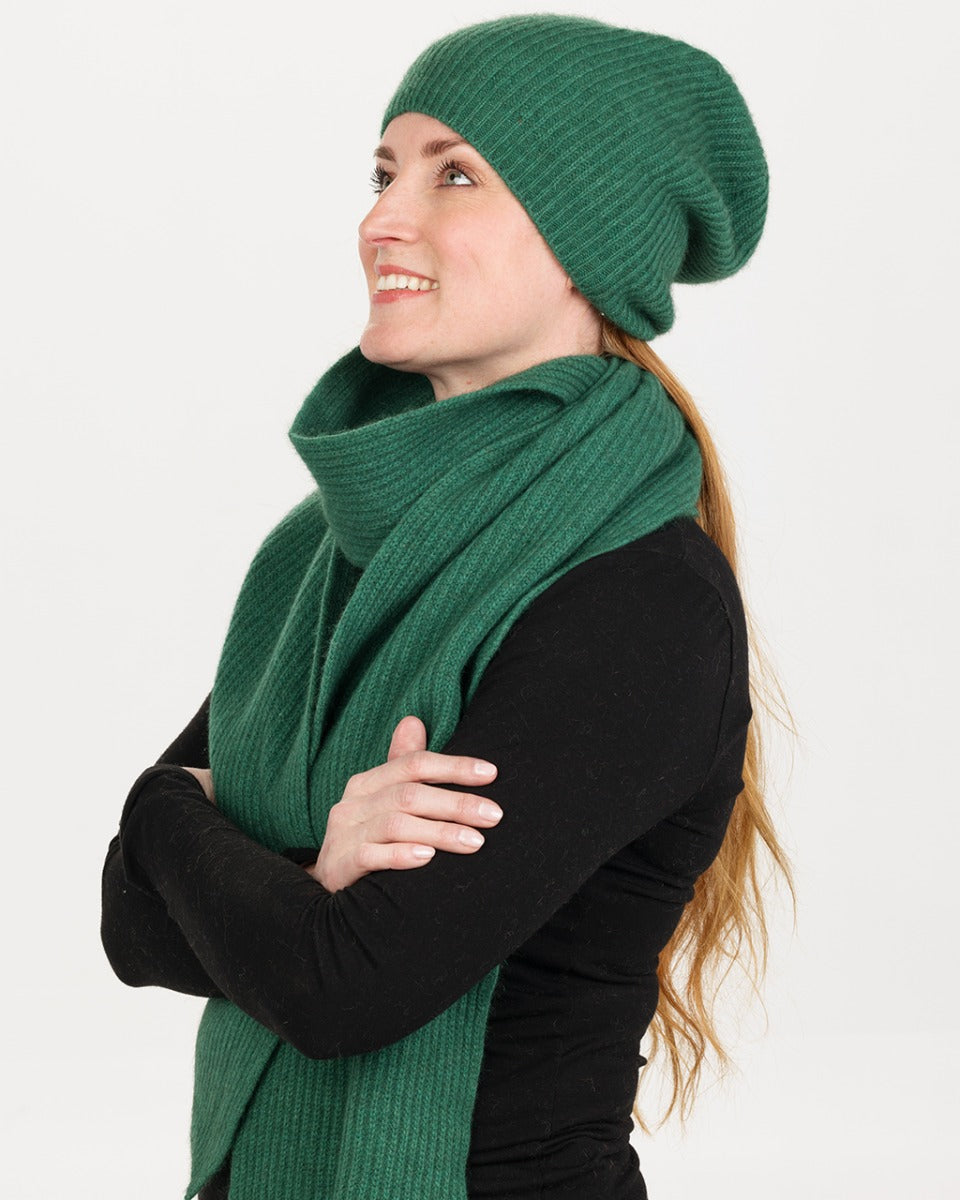 Possum Merino Ribbed Slouch Beanie