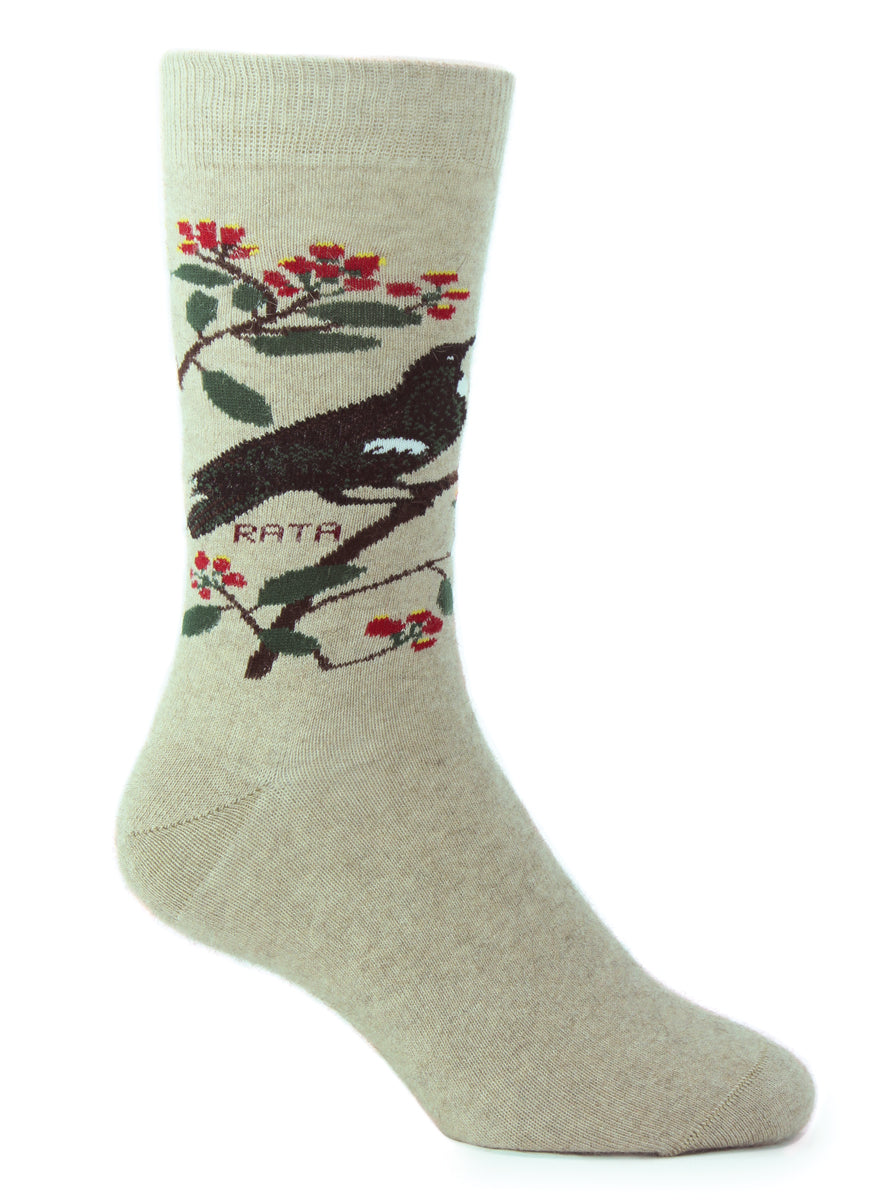 Possum Merino Bird Socks