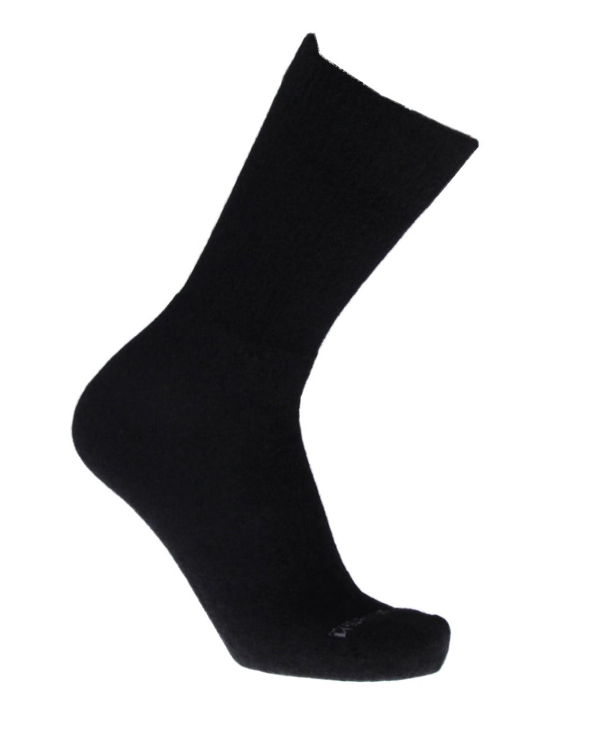 possum merino Black sock on a white background