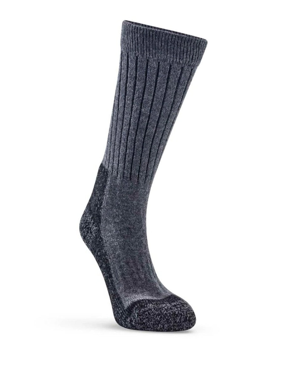 Gray Possum Merino sock on a white background