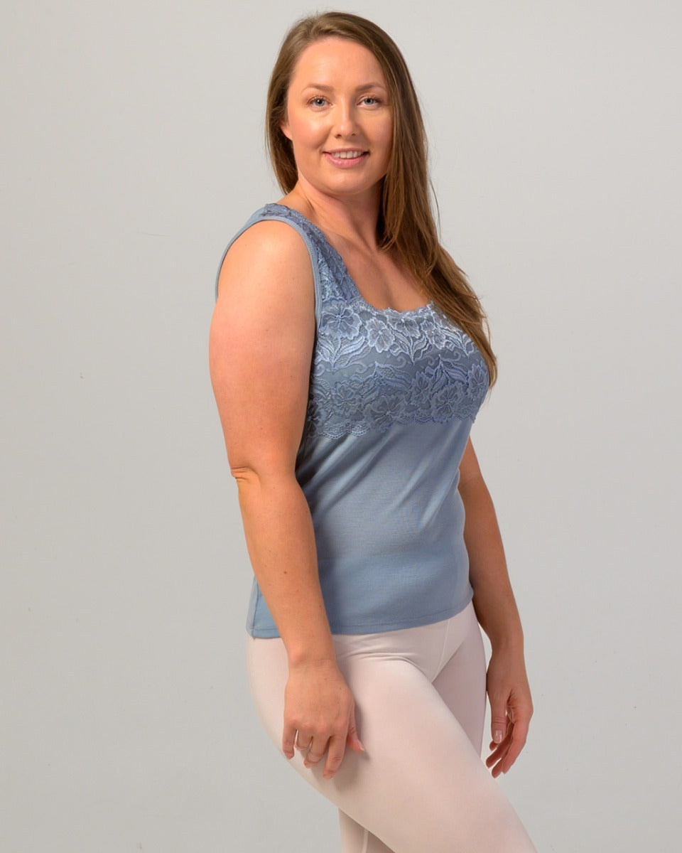 Superfine Merino Thermal Allure Lace Singlet