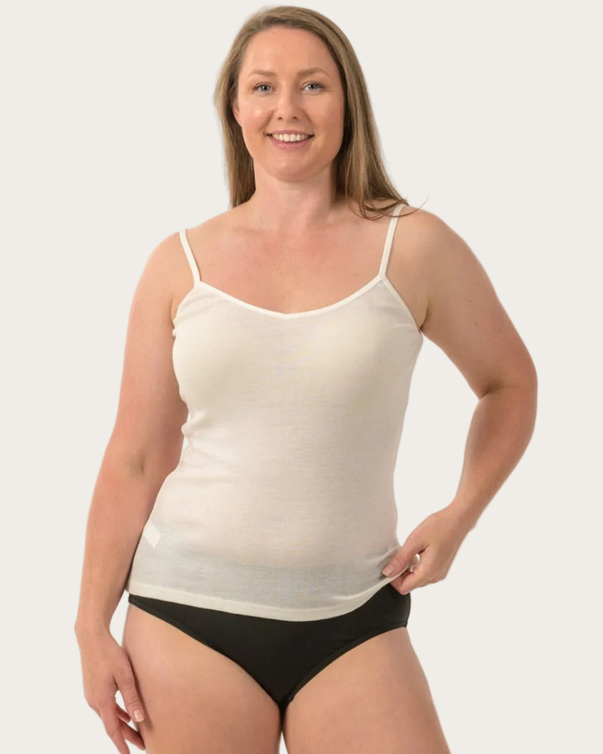 Supersoft Merino Cotton Superfine Merino Thermals -Singlet with Lace
