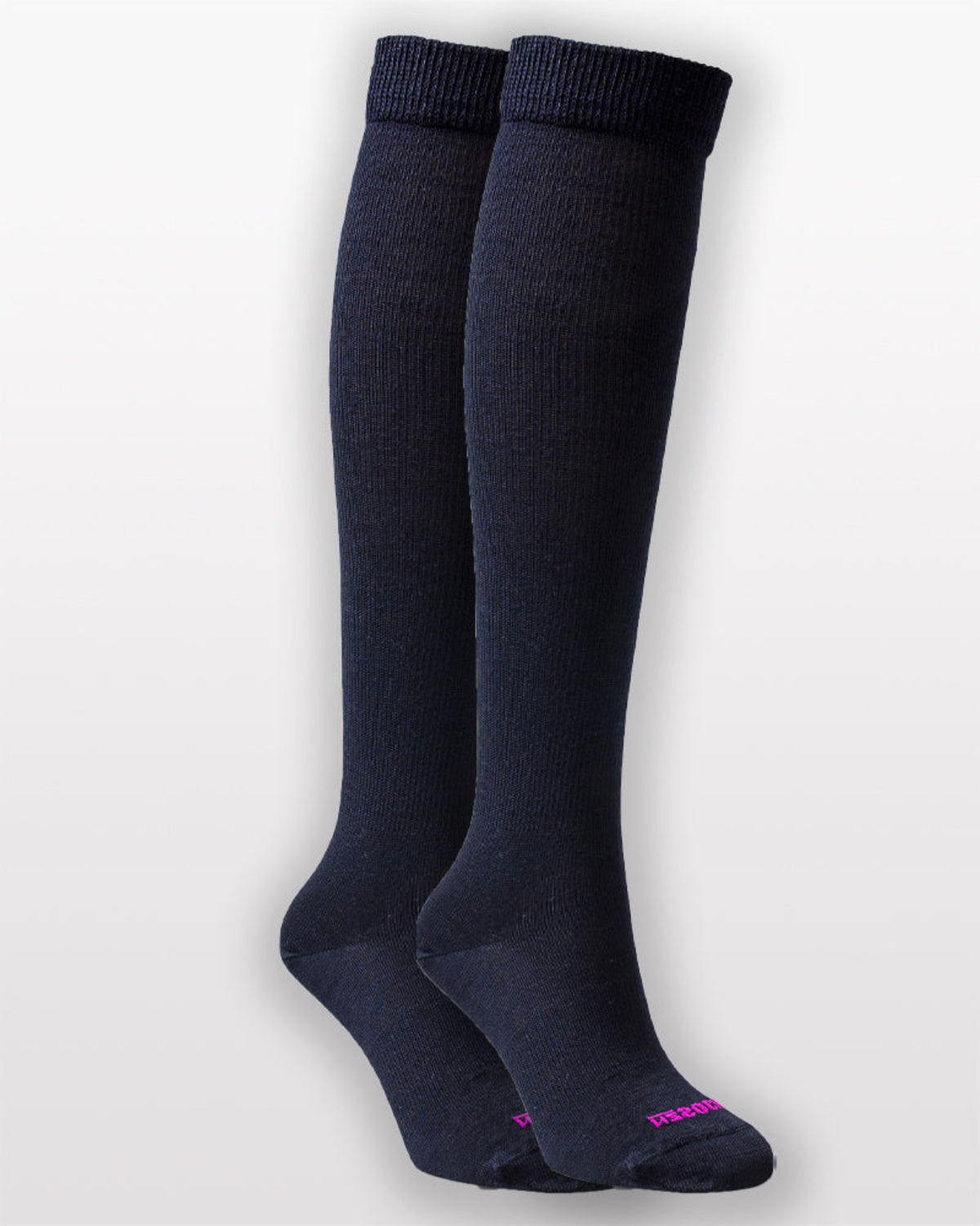 Black knee high Merino wool socks.