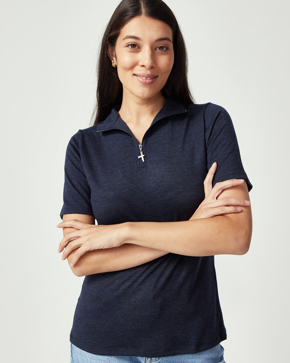 Merino Zip Tee