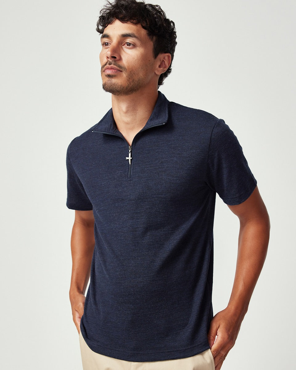 Merino Men's Zip Tee
