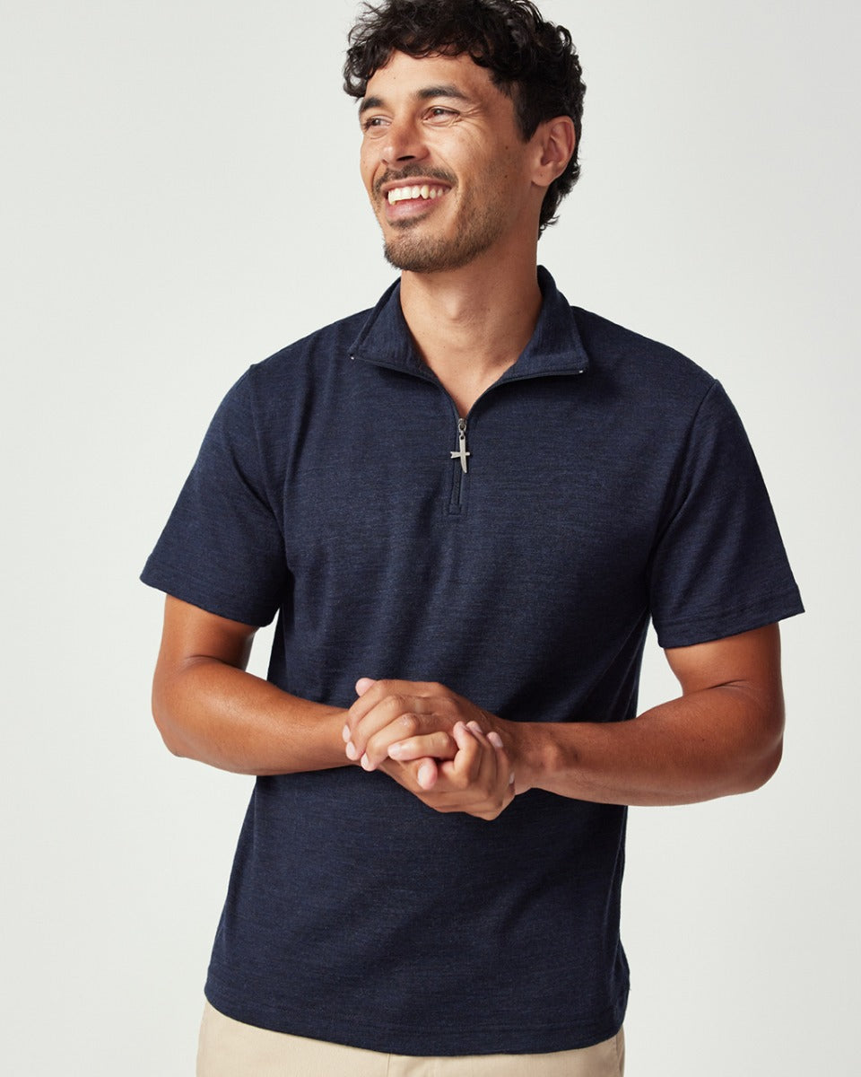 Merino Men's Zip Tee