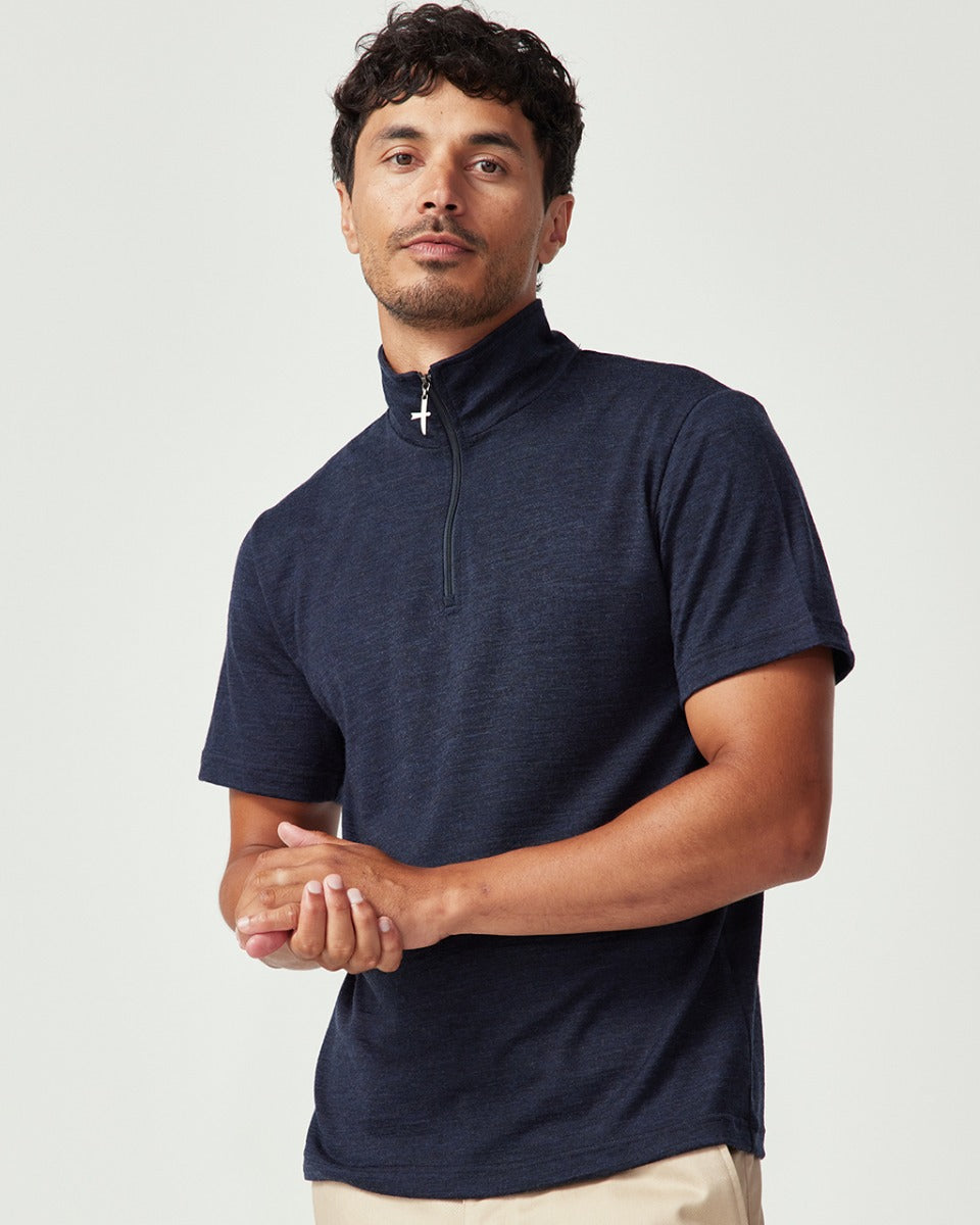 Merino Men's Zip Tee