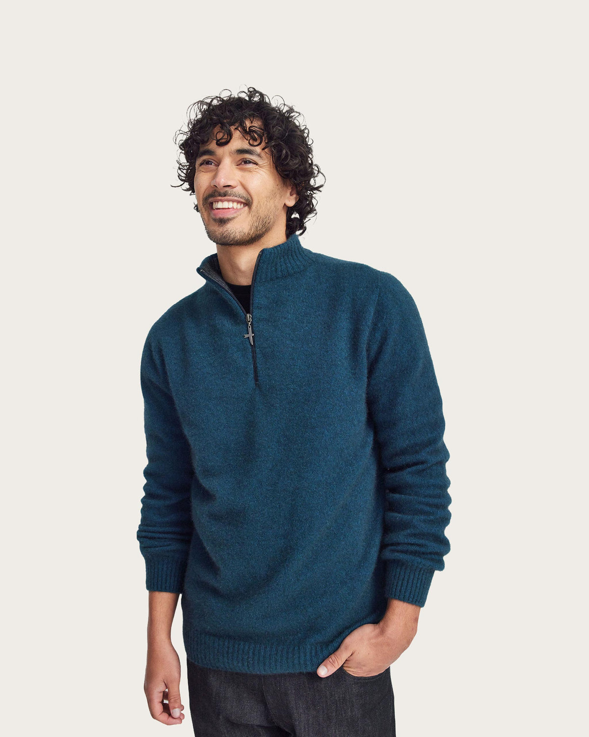 Possum Merino Estuary Half Zip Sweater