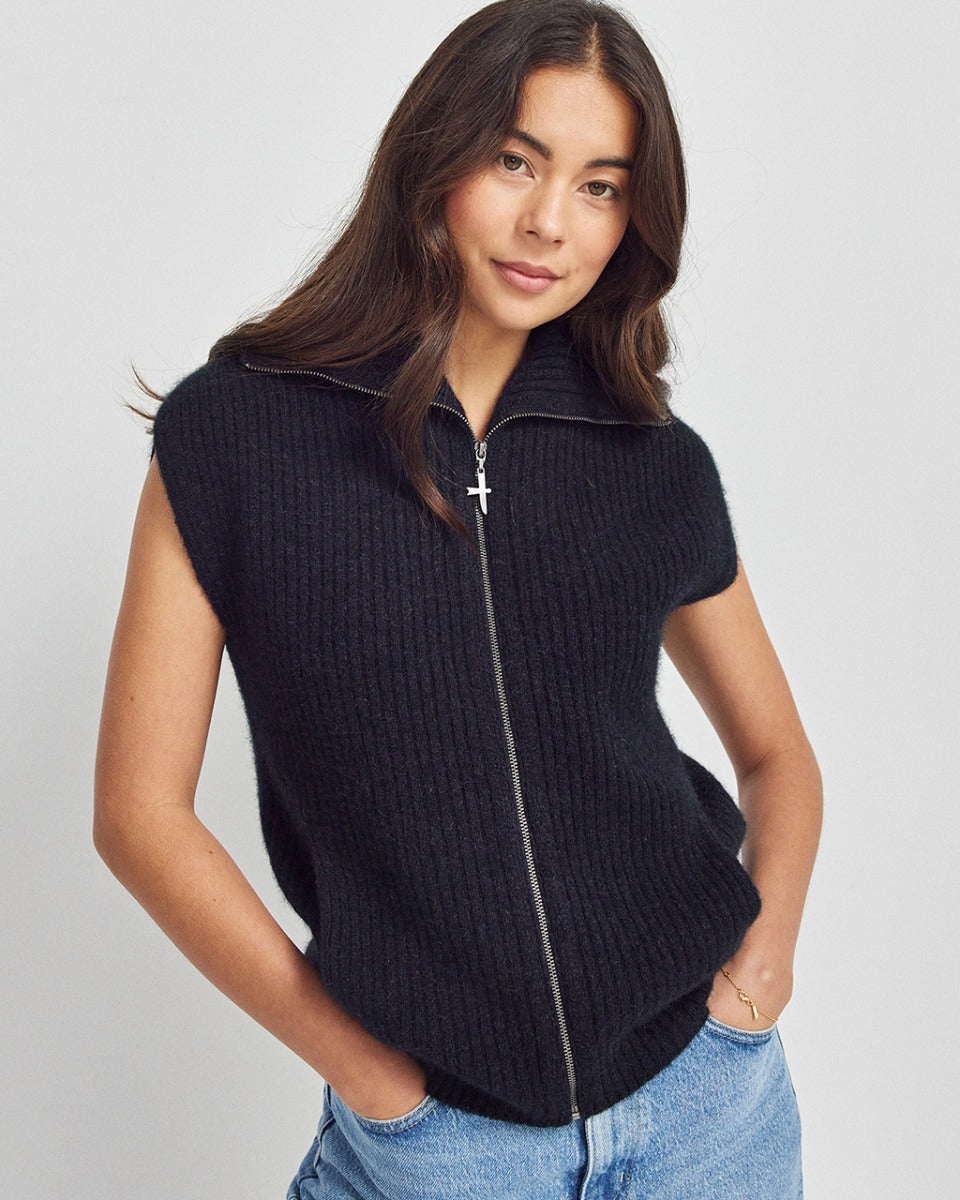 Possum Merino Kay Zip Vest