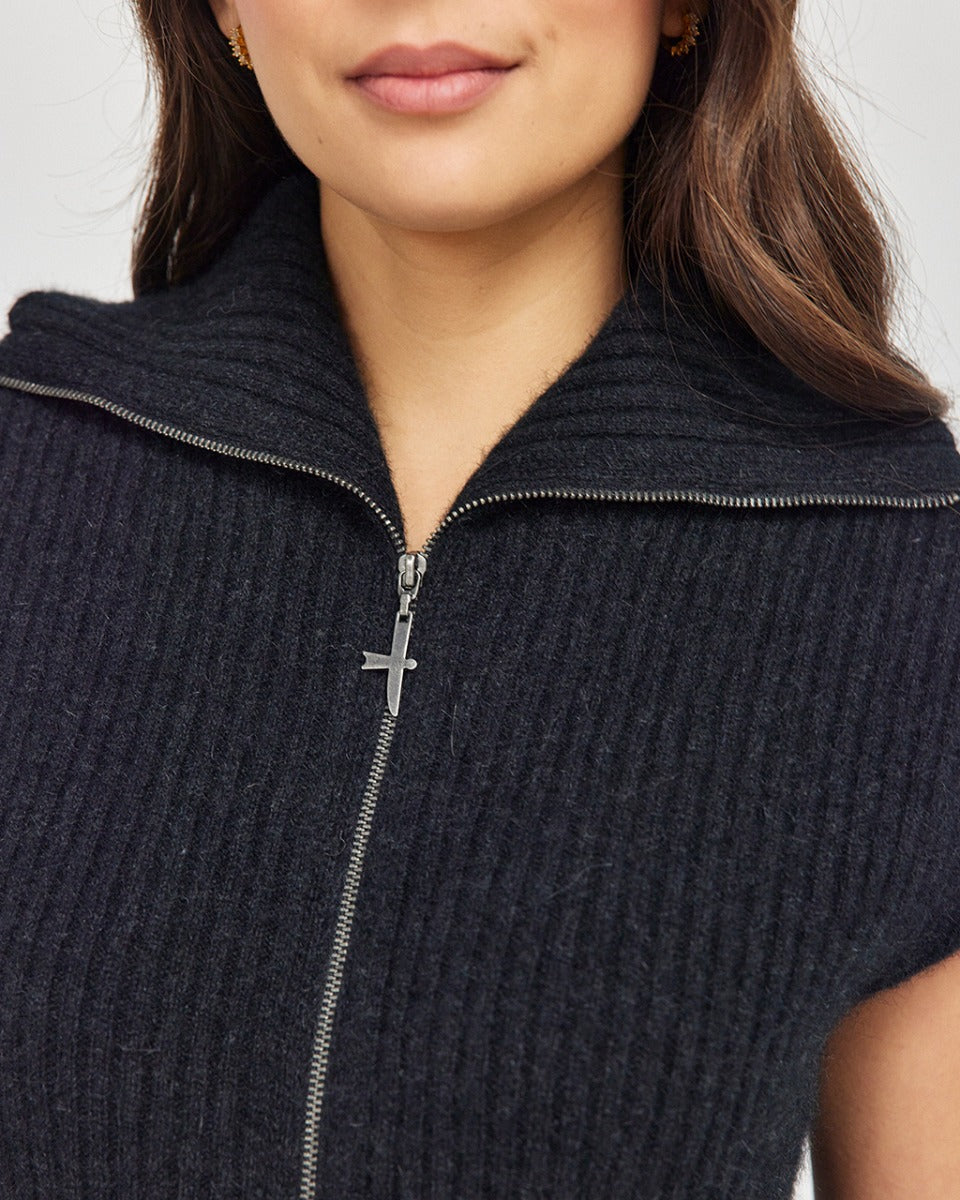 Possum Merino Kay Zip Vest