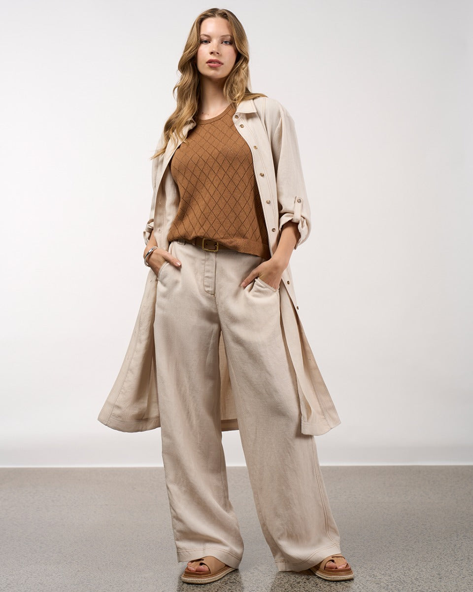 Madly Sweetly Aspect Linen Blend Trousers