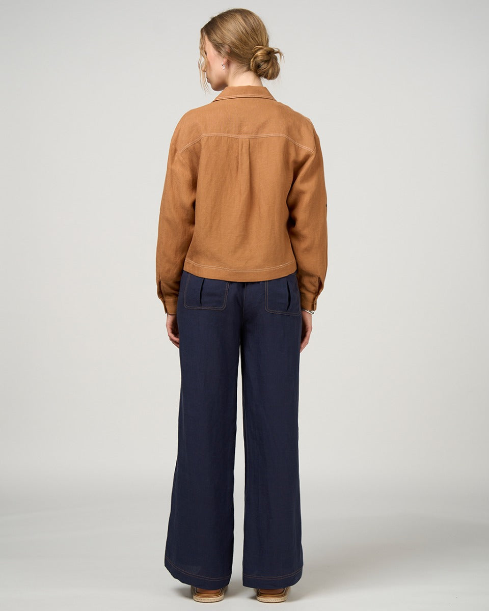 Madly Sweetly Aspect Linen Blend Trousers