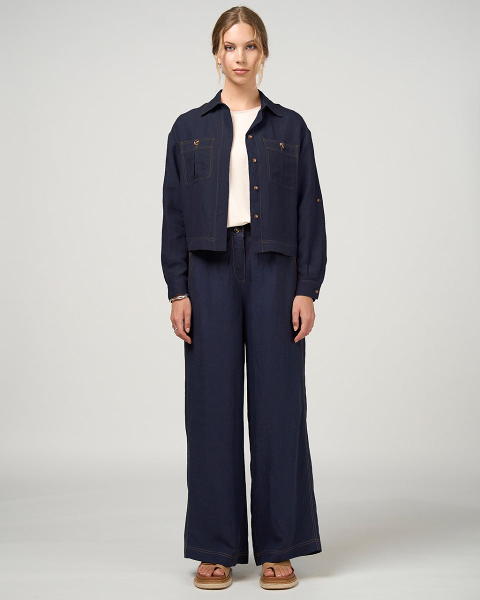 Madly Sweetly Aspect Linen Blend Trousers