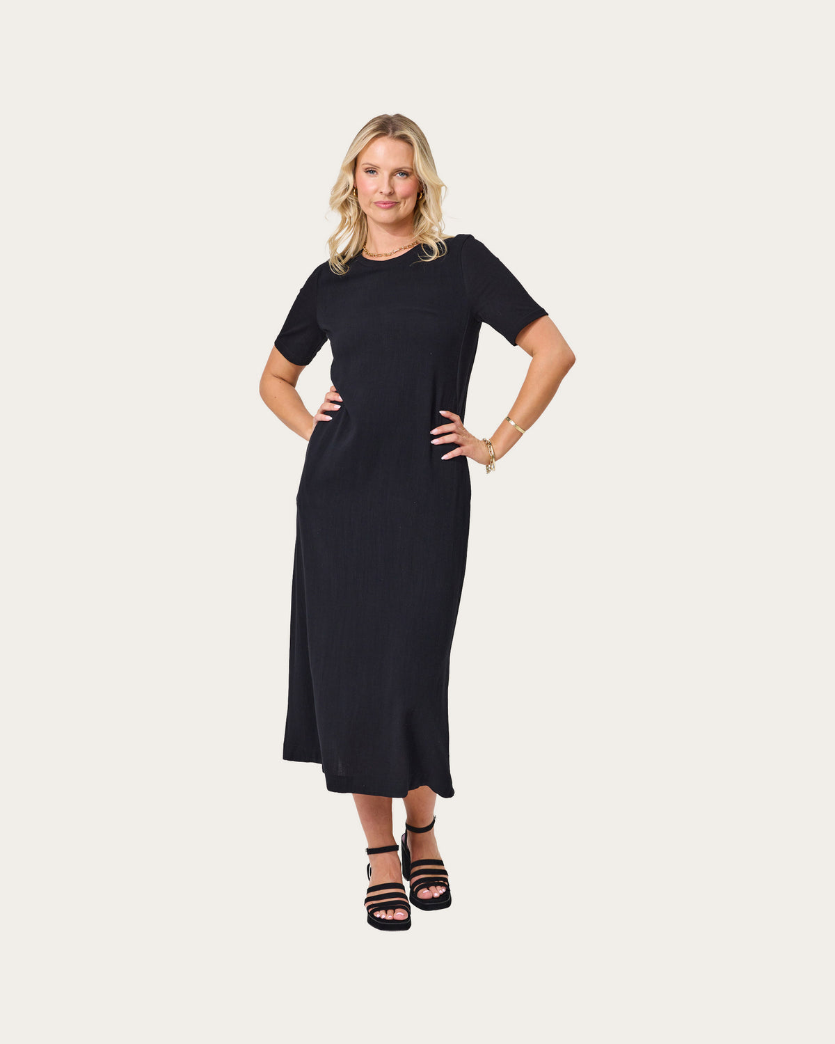 Lemon Tree Little Black Magic Linen Dress