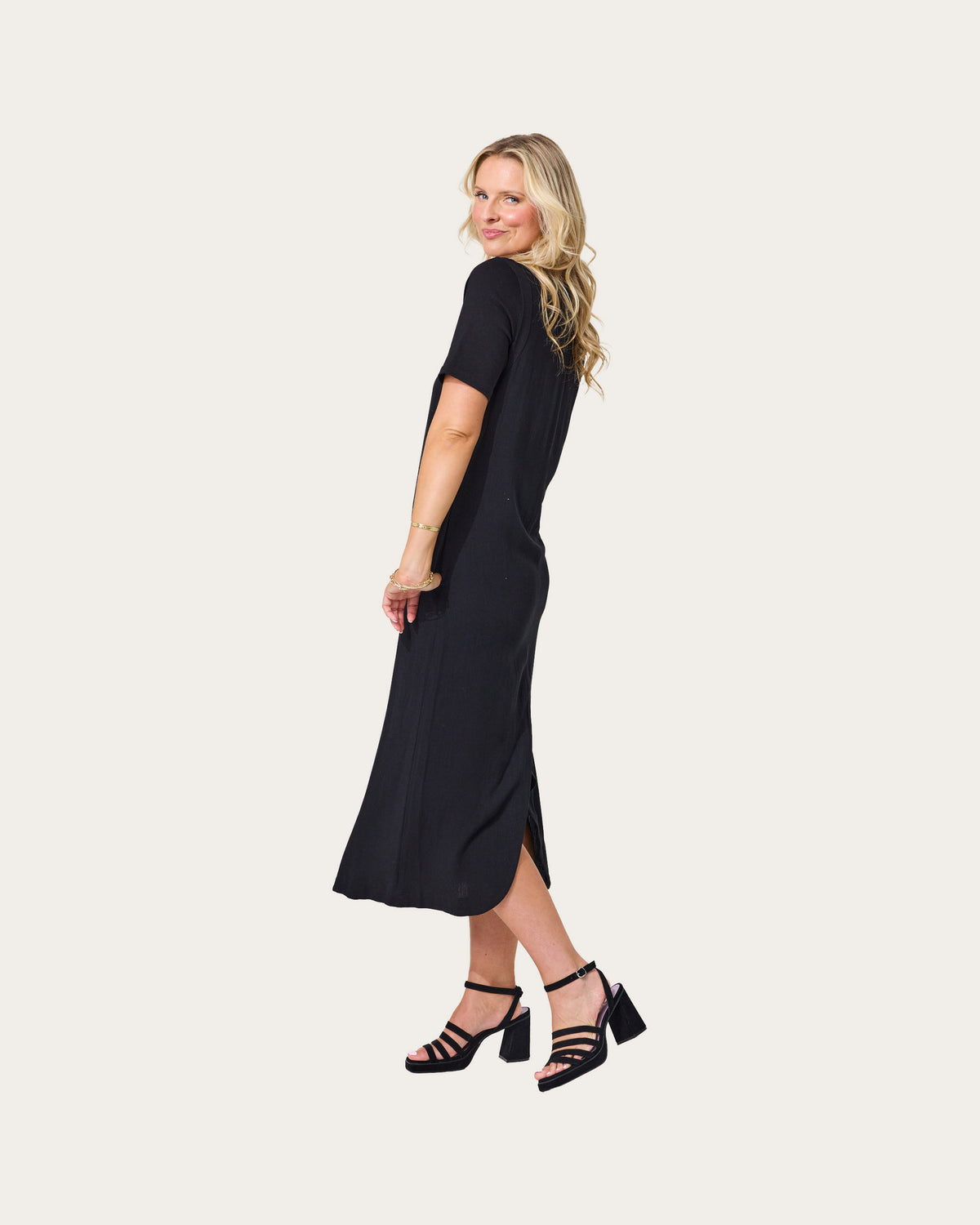 Lemon Tree Little Black Magic Linen Dress