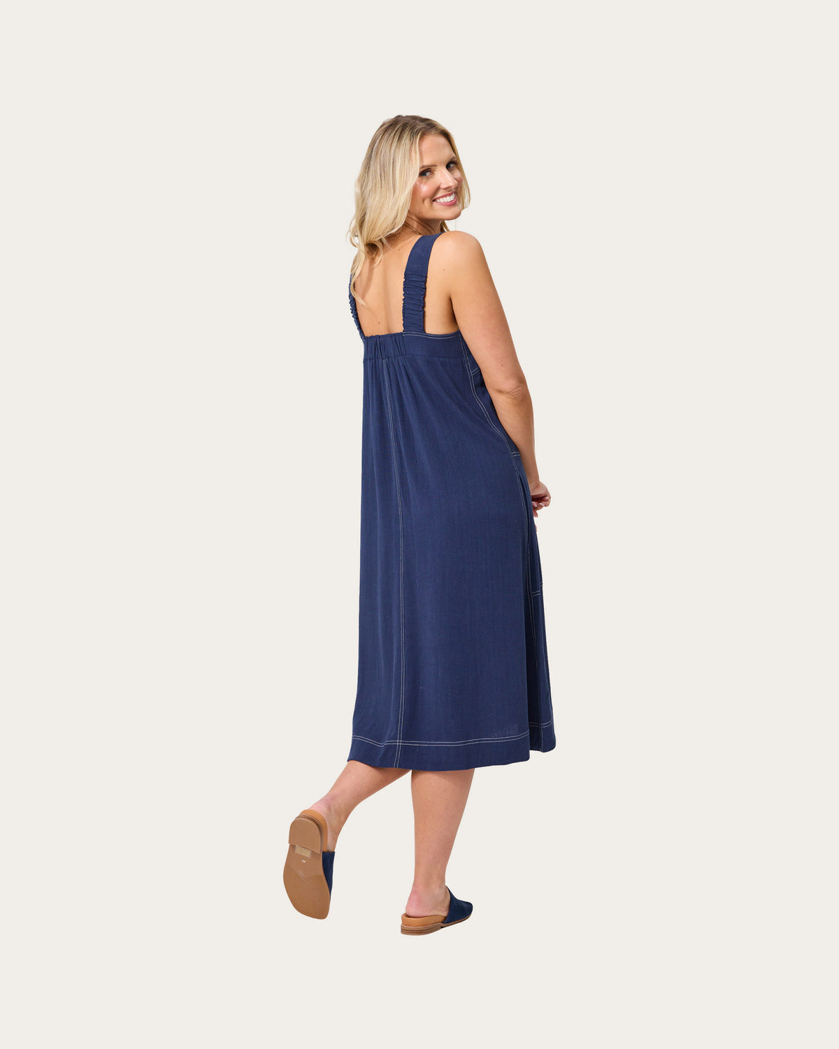 Lemon Tree Gabi Linen Pinafore Dress