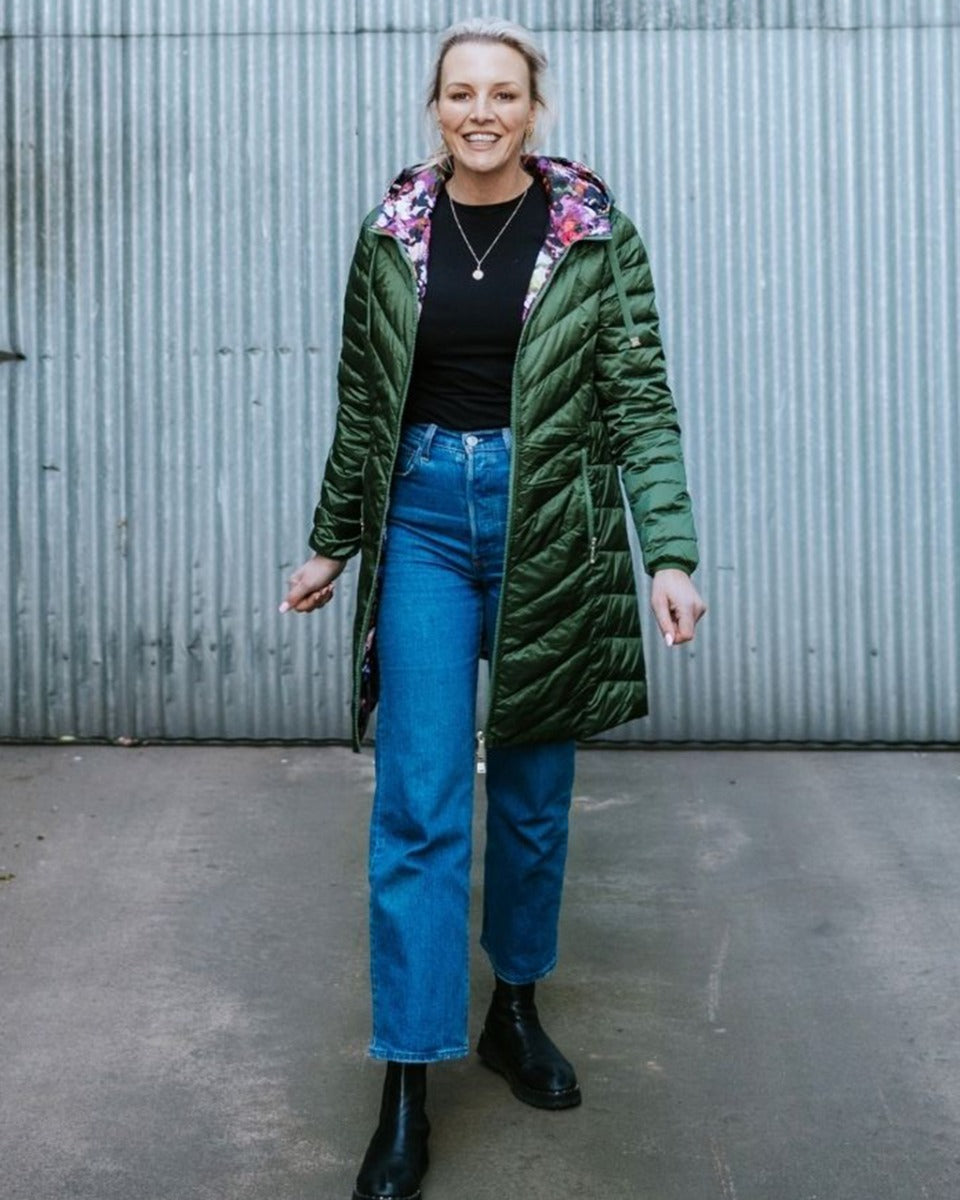 Moke 2 Colour Reversible Down Coat