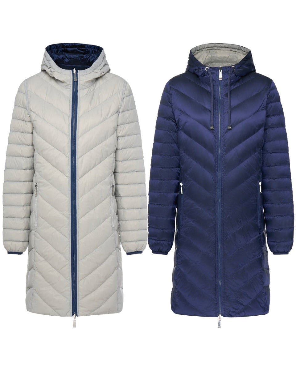 Moke 2 Colour Reversible Down Coat