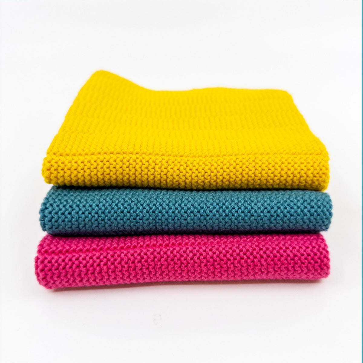 Organic cotton knitted dishcloths