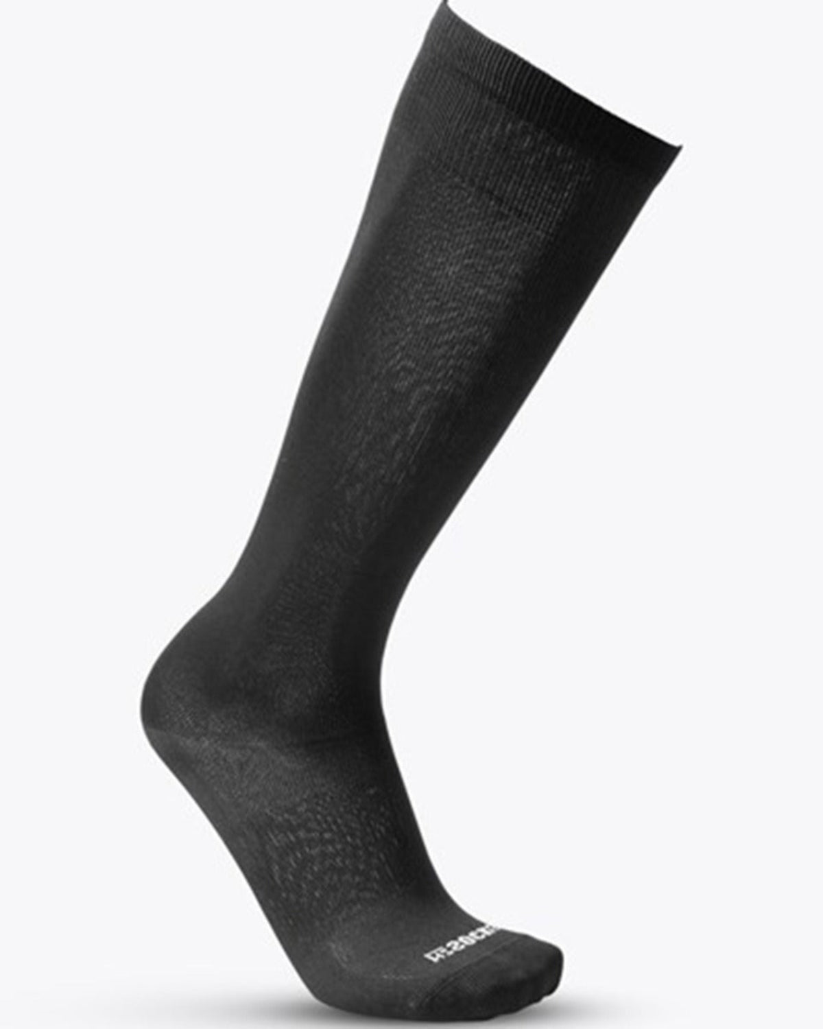 Black sock on a white background