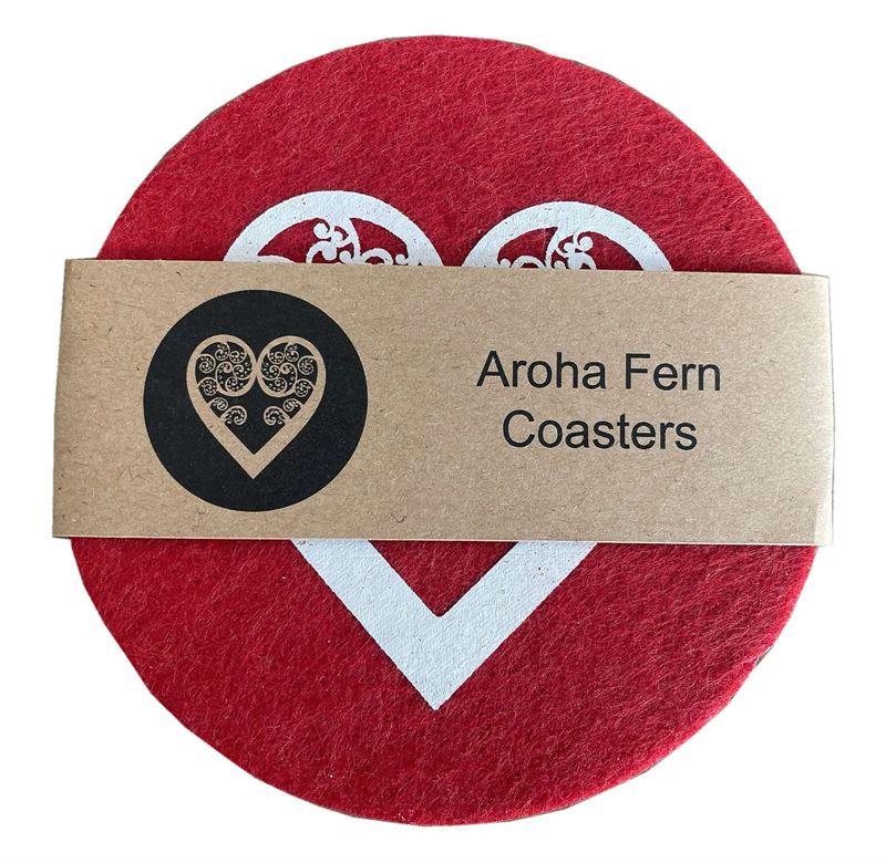 New Zealand Eco-felt Coasters Set of 4 by Jo Luping