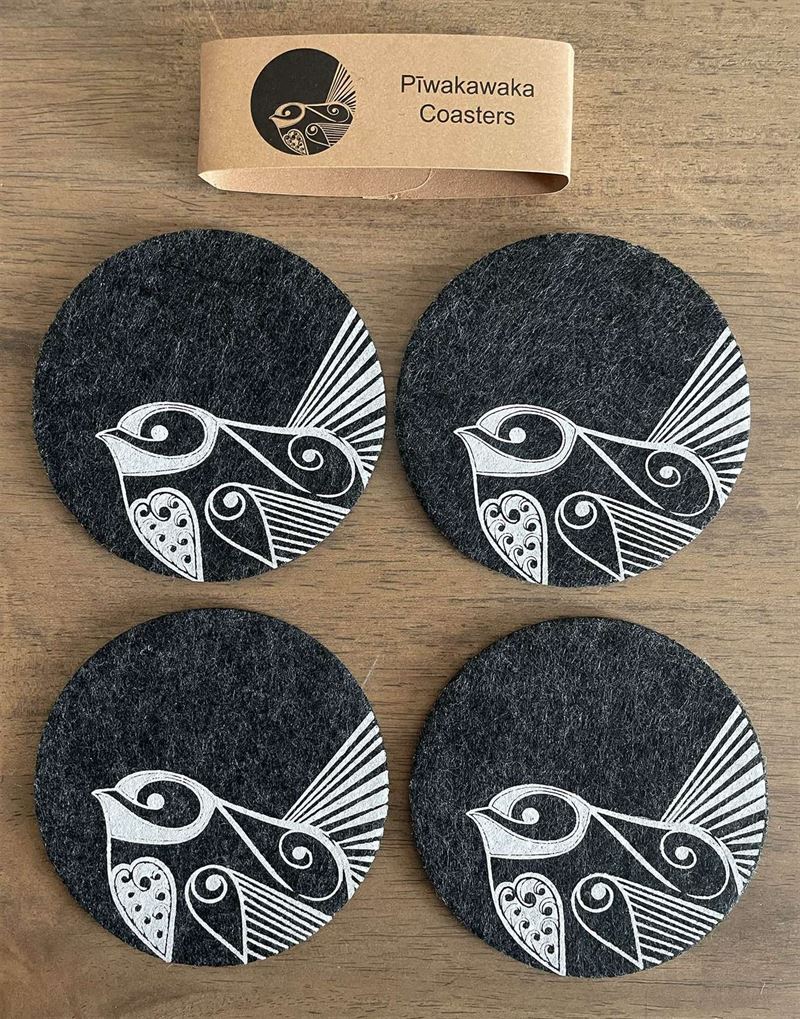 New Zealand Eco-felt Coasters Set of 4 by Jo Luping