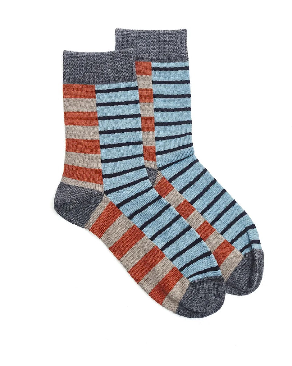 Merino Block Stripe Socks
