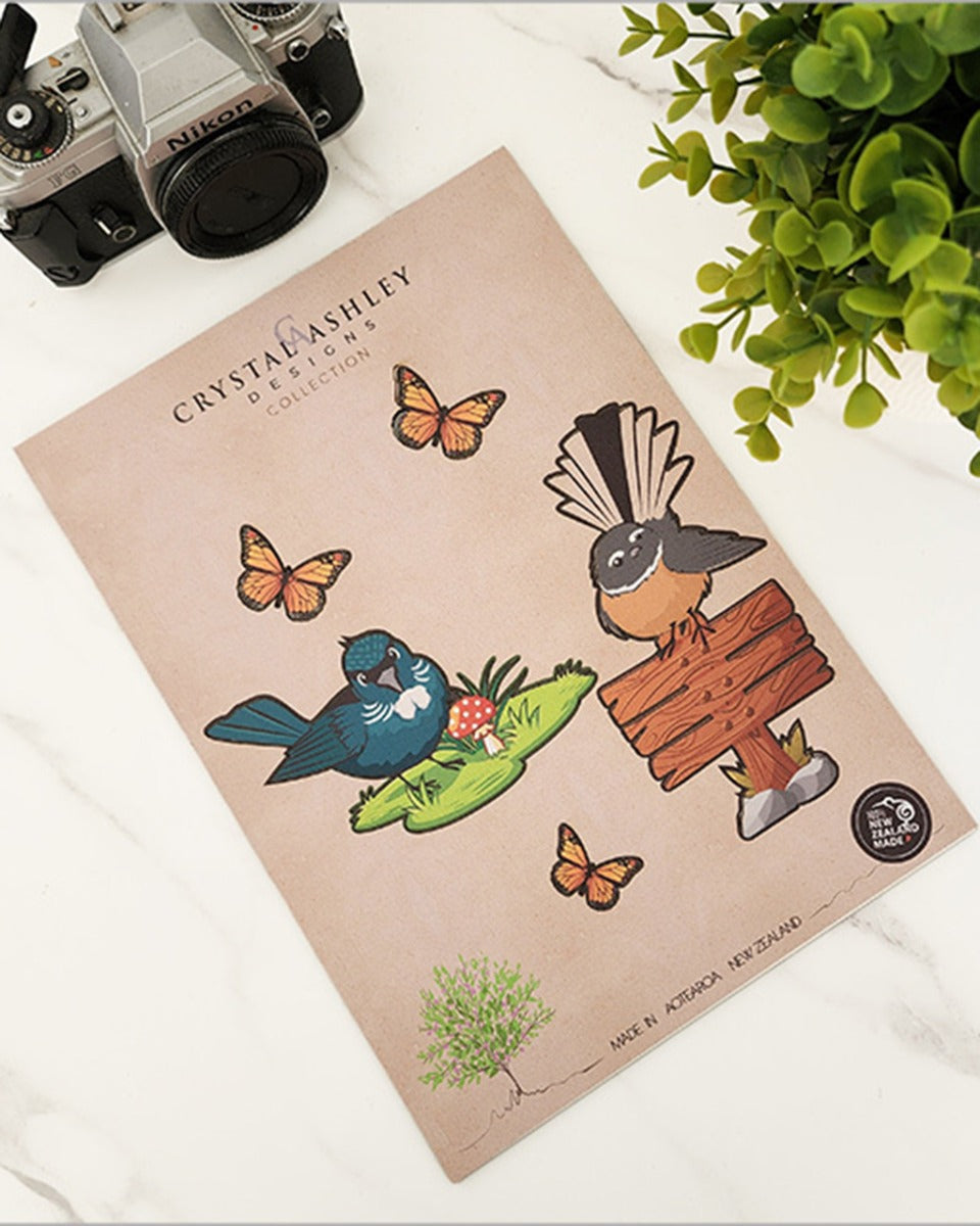 Wooden Decal Set with NZ Birds